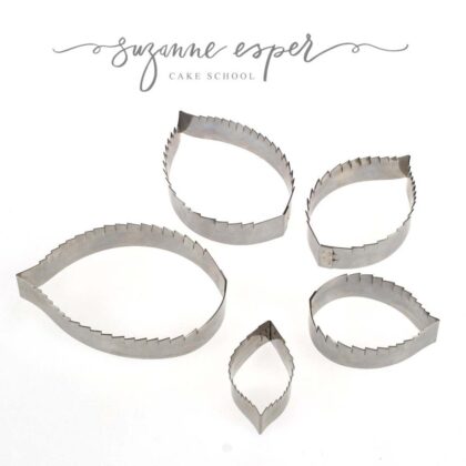 5 piece Rose Leaf Stainless Steel Cutter Set