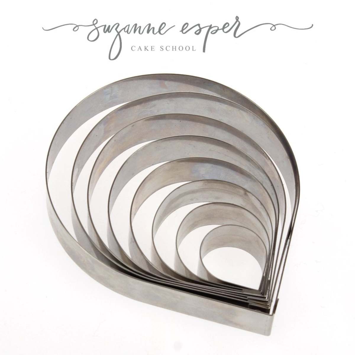 8 piece Rose Petal Professional Stainless Steel Cutter Set - Image 3